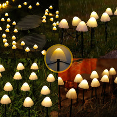 10/30 LED Mushroom Solar Light Garden Lights Solar Lawn Lamp Outdoor Waterproof Solar Fairy Lights String Garland Garden Decor