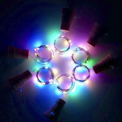 20LEDs Solar Wine Bottle Lights Waterproof Solar Cork Shaped Fairy String Lights For Home Wedding Christmas Decor Garland Lamp