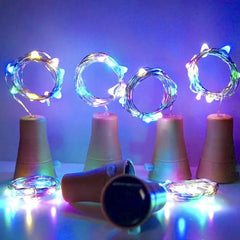 20LEDs Solar Wine Bottle Lights Waterproof Solar Cork Shaped Fairy String Lights For Home Wedding Christmas Decor Garland Lamp