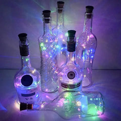 20LEDs Solar Wine Bottle Lights Waterproof Solar Cork Shaped Fairy String Lights For Home Wedding Christmas Decor Garland Lamp